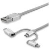 LTCUB2MGR USB�ڑ��}���`�[�d�P�[�u�� Lightning/USB Type-C/Micro-USB�Ή� StarTech.com 54874147