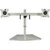 モニタースタンド/置き型/2画面/最大24インチ/耐荷重8kg(各液晶)/VESA対応/高さ調整可能/シルバー/自立式 PC パソコン ディスプレイアーム StarTech.com