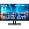 ワイド液晶ディスプレイ 27型/3840×2160/HDMI×1、DisplayPort×1、USB Type-C×1/ブラック/スピーカー：あり/4K対応で高精細でなめらかな映像美! I ・O DATA(アイ・オー・データ)