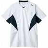 CHM857-19 LL スクラブ メンズ 半袖 ホワイト×ネイビー CHM857-19シリーズ アシックス 55247108