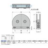 ステンレス鋼製ガラス扉用ピボットヒンジ LAMP(スガツネ工業)