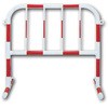 カラーパイプバリケード ミニ(白/赤反射) トーグ安全工業