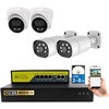 SEC-N-2K2FK-4T 4k(800万画素)PoEタイプNVR防犯カメラセット バレットカメラ2台 ドームカメラ2台、HDD4TB付き ブロードウォッチ 55807407