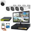 SEC-N-4M1FM-16L-4T 400万画素PoEタイプNVR防犯カメラセット バレットカメラ4台 ドームカメラ1台、15.6インチモニター、HDD4TB付き ブロードウォッチ 55809699