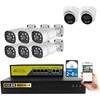 SEC-N-6K2FK-4T 4k(800万画素)PoEタイプNVR防犯カメラセット バレットカメラ6台 ドームカメラ2台、HDD4TB付き ブロードウォッチ 55808308