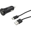 Type-C対応カーチャージャー 2.4A 2ポート 多摩電子