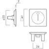 セパレートSCtype引戸錠(角座サムターン+表示錠) GIKEN(川口技研)