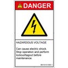 PL警告表示ラベル(ISO/SEMI準拠)│電気的な危険：感電│英語(タテ) SCREENクリエイティブコミュニケーションズ