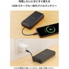 EC-C35BK モバイルバッテリー 大容量 20000mAh USB-Cケーブル一体型 機内持ち込み可 【Type-C端子搭載機器対応】 エレコム 57253065