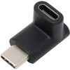 USB3.1Gen2変換アダプタ Cメス - Cオス 縦L型 U32CC-UFAD ブラック アイネックス