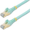 カテゴリ6A対応LANケーブル(アクア)Cat6A STP(シールドツイストペア)ケーブル ツメ折れ防止カバー付き StarTech.com