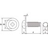 S051-0308 ナベワッシャーヘッド低トルクねじ Sタイプ(スチール) ヘキサゴンパック入り TRUSCO 57588407