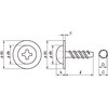 S059-0306 ナベワッシャーヘッド低トルクねじ Pタイプ(スチール) ヘキサゴンパック入り TRUSCO 57588949