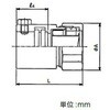 KMKIL36 SUSケイフレねじなしカップ 三桂製作所 58005658