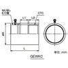 GEWKC25 壁出しカップリング 三桂製作所 58032407