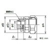WBG38 ノックアウト用コネクタ(袋ナット式) 三桂製作所 32967103