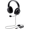 HS-HP30TBK ヘッドホン ヘッドセット マイク付き 有線 Φ3.5mm3極 4極 接続 大型オーバーヘッドタイプ ミュートスイッチ付き 無指向性 イヤホンジャック テレワーク WEB会議 オンライン授業 ブラック エレコム 58366499