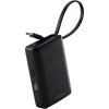EC-C43LBK モバイルバッテリー 大容量 10000mAh 小型 USB-Cケーブル一体型 LED残量表示 【Type-C端子搭載機器対応】 エレコム 58762457
