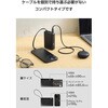 EC-C43LBK モバイルバッテリー 大容量 10000mAh 小型 USB-Cケーブル一体型 LED残量表示 【Type-C端子搭載機器対応】 エレコム 58762457