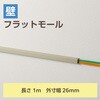 LD-GAF3M 配線カバー 壁用 モール (長さ1m×幅26mm) フラット 配線隠し ケーブルカバー 設置用テープ付き エレコム 58763008
