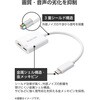 ECAD-C2CPD100WH USB-C 変換アダプタ 【 100W PD急速充電 4K映像出力 】 USB Type-C to Type-C×2 高速データ転送 エレコム 59328450