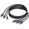 KVMP[u/1.8m/fADisplayPort 1.2 + USB 5Gbps Type-A & Type-B/4K60Hz/2ʑΉ PC p\Rؑ֊p @ΉP[u