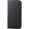 PM-A25SPLFUSBK iPhone 17e / 16e ケース レザー 手帳型 マグネット 衝撃吸収 スタンド機能付 スエード カードケース機能付 エレコム 60159946