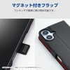 PM-S251PLFUBK AQUOS wish5 (SH-52F) ケース レザー 手帳型 マグネット 衝撃吸収 超軽量 薄型 スタンド機能付 エレコム 60161161