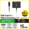 USB Type-C - VGA ϊA_v^ (USB-C vO to VGA|[g~1 USB-C[d|[g~1) WUXGA 60Hz