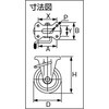 WKB-200 スタンダードプレスキャスターゴム車輪付固定ストッパー付(右) SISIKU(シシク/シシクアドクライス) 60384318