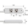 T-WHRM3230LG/RS 電源タップ ハーネスプラグ 3P 2個口 抜け止め 工事用 物件用 案件用 RoHS OAタップ エレコム 34693565
