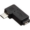 USB変換コネクタ microUSB(オス) ーmicroUSB(メス) L型コネクタ上向き エスエスエーサービス
