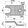 アジャスター押さえ金具(M20用 W2=31) TAKIGEN(タキゲン)