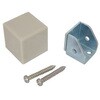 25x25x25mm 戸当り 床用/ライトグレー エスコ