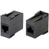 LAN用中継アダプタ CAT6 W17.5×H34×D35.5mm ブラック 摂津金属工業
