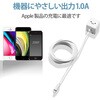 MPA-ACL03WF スマホ充電器 AC充電器 Lightning ケーブル一体型 2.5m コンパクト 小型 キューブ型 iPhone エレコム 61153978