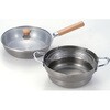 千歳 蓋付鉄フライパン&鉄段付き揚げ鍋24cm 和平フレイズ