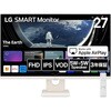 27インチ フルHDスマートモニター(1920x1080/IPS/HDMIx2/USBx2/スピーカー/チルト/ホワイトスタンド/3年保証) LG