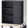 TCLSS-BK-10 壁面書庫Calmatio(スチール引違い3枚戸型) TRUSCO 61490267