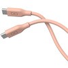 柔らかいシリコンケーブル C to C(Type-C/USB-C) 100W USB PD 1m ピンク CIO