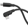 柔らかいシリコンケーブル USB-C & ライトニング 充電ケーブル タイプC(Type-C) (1m， L字， ブラック) CIO