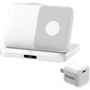 卓上 ワイヤレス充電スタンド 3in1 スマホ・イヤホン・ウォッチ & PD充電器 33W セット アドテック