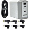 Power Delivery 3.1対応 GaN AC充電器/140W/USB Type-C 2ポート Type-A 1ポート/ホワイト & マルチプラグケーブルProセット アドテック