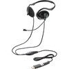 HS-NB11SCBK ヘッドホン ヘッドセット マイク付き 有線 USB タイプC接続 USB-A変換ケーブル付 両耳ネックバンドタイプ ミュートスイッチ付き 単一指向性 折りたたみ式 コンパクト テレワーク WEB会議 オンライン授業 ブラック エレコム 61629184