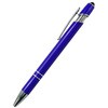 【名入れ】スムースタッチメタル(青) タッチペン付き 0.7mm 100本入り ボールペン タッチペン付き 業務用 ビジネス オフィス用品 備品 黒インク ノック式 ジャストコーポレーション