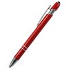 【名入れ】スムースタッチメタル(赤) タッチペン付き 0.7mm 100本入り ボールペン タッチペン付き 業務用 ビジネス オフィス用品 備品 黒インク ノック式 ジャストコーポレーション