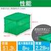 TSK-C50B 折りたたみコンテナスケルコン 薄型タイプ(スライドロックフタ付) TRUSCO 62540513