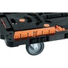 BT724KJ5-E100T 連結型樹脂製台車ビートル 2段式オール自在タイプ(ハンドル・とめたろう・収納柵付) TRUSCO 62542708