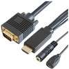 HDMI=>VGAケーブル1m(Φ3.5・microBポート搭載)ブラック GOPPA