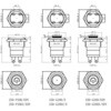 MPS-1224B-O25 LEDプッシュスイッチ オルタネイト式 青色 25mm 20A マリンテック 62569416